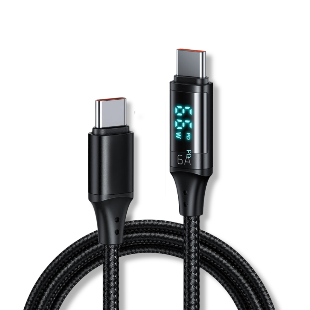 TYPE C - TYPE C DIGITAL DISPLAY FAST CHARGING DATA CABLE (1M)
